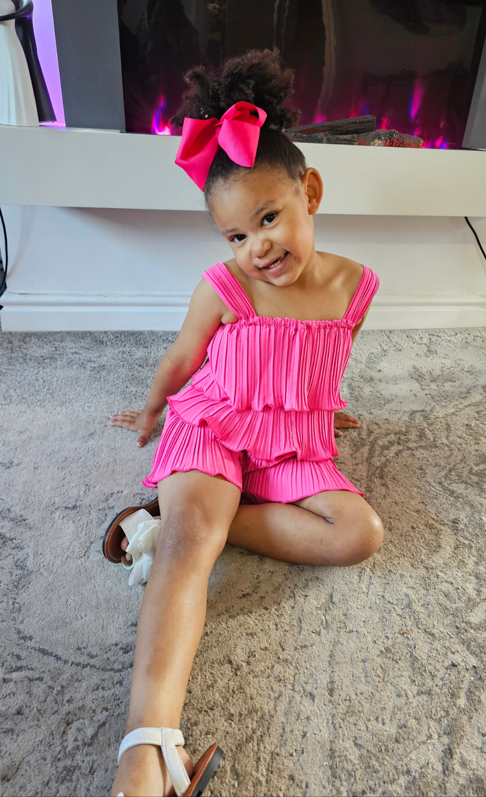 Pink rara short set
