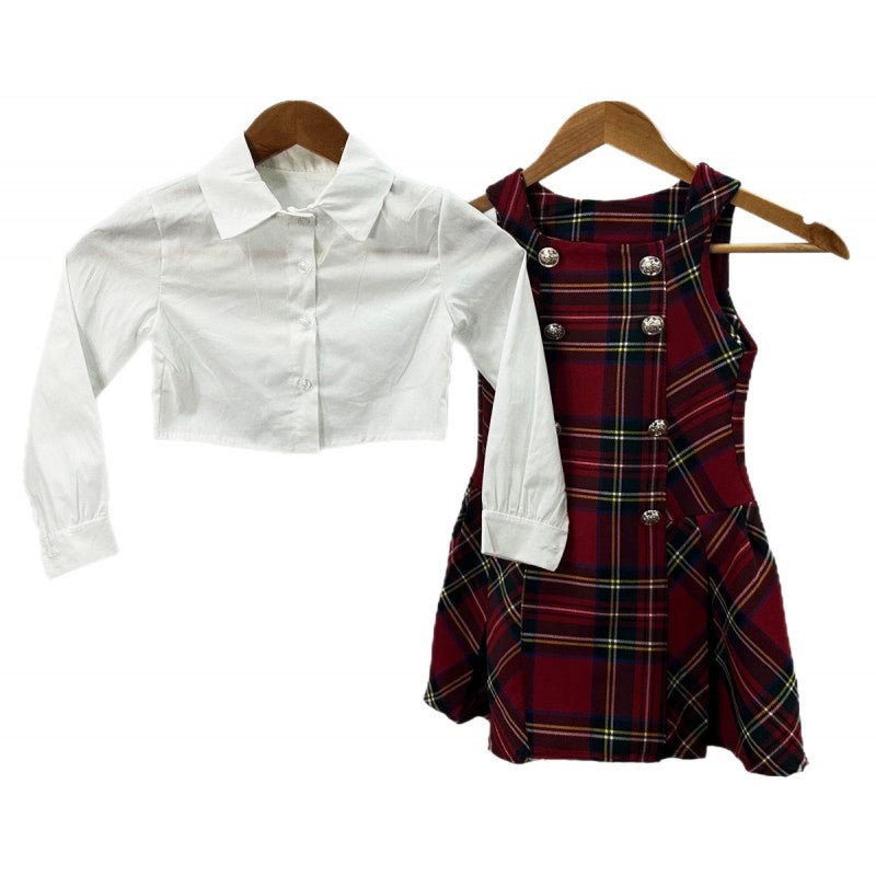 Red tartan dress