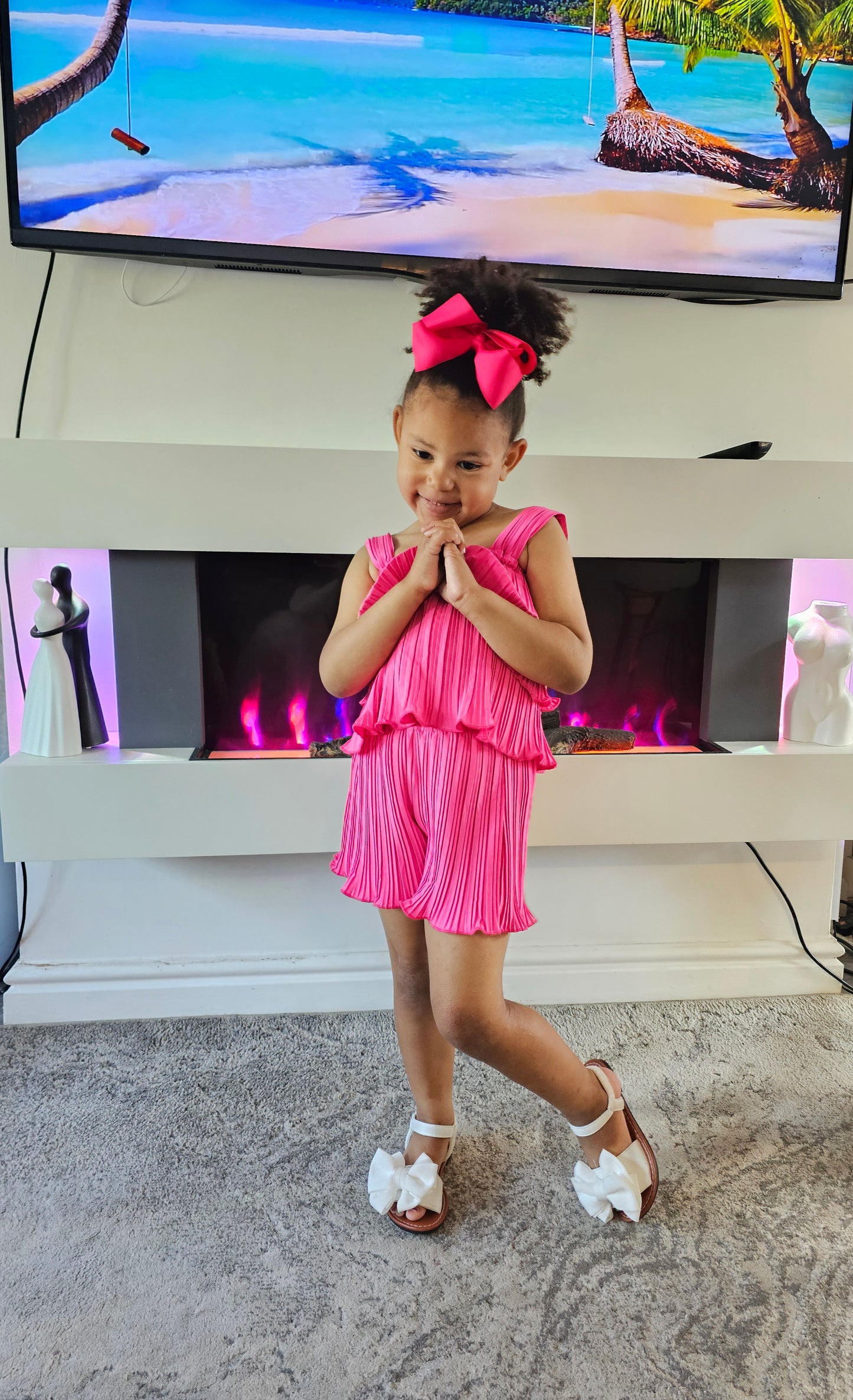 Pink rara short set