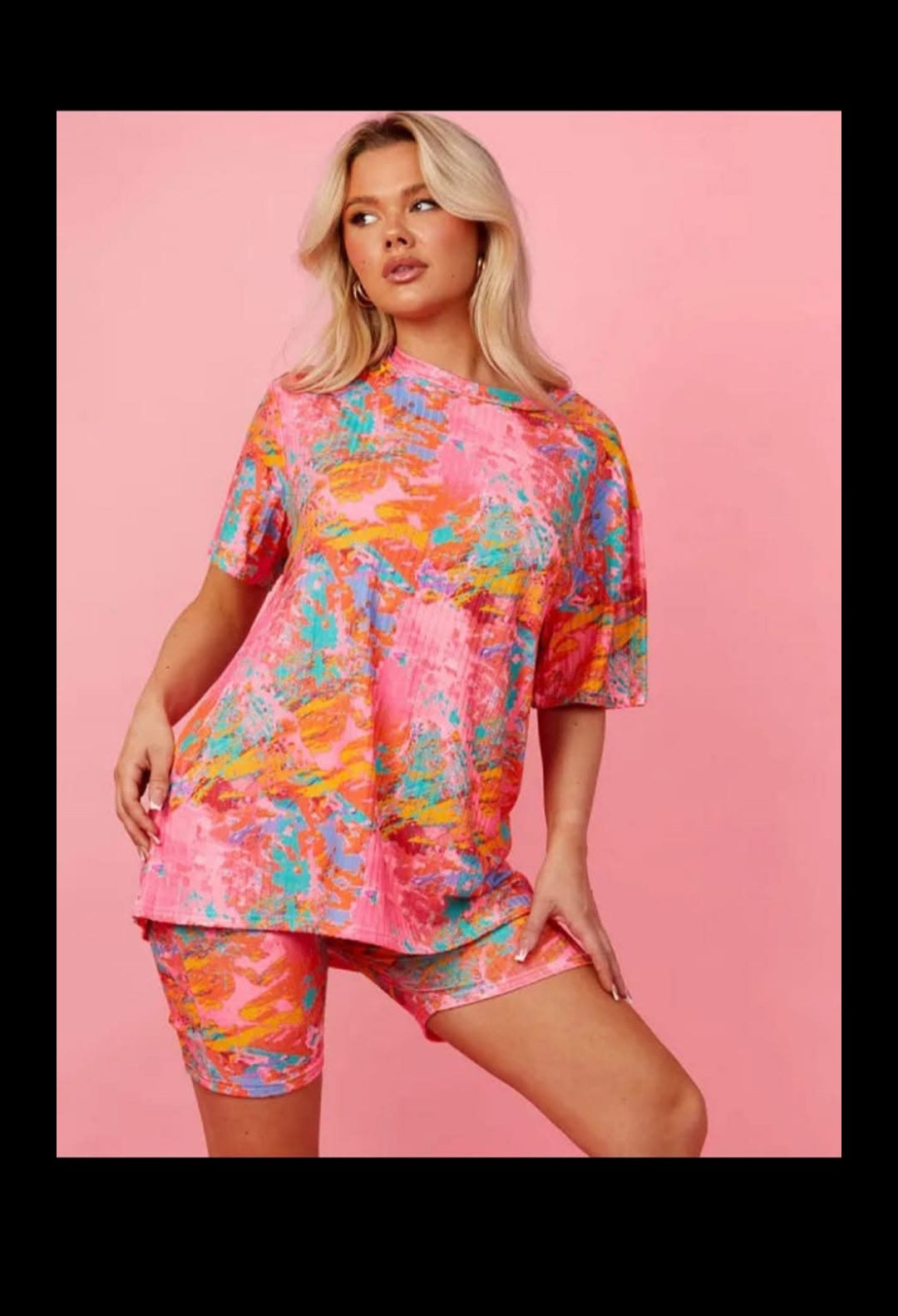 Ladies oversized shorts set