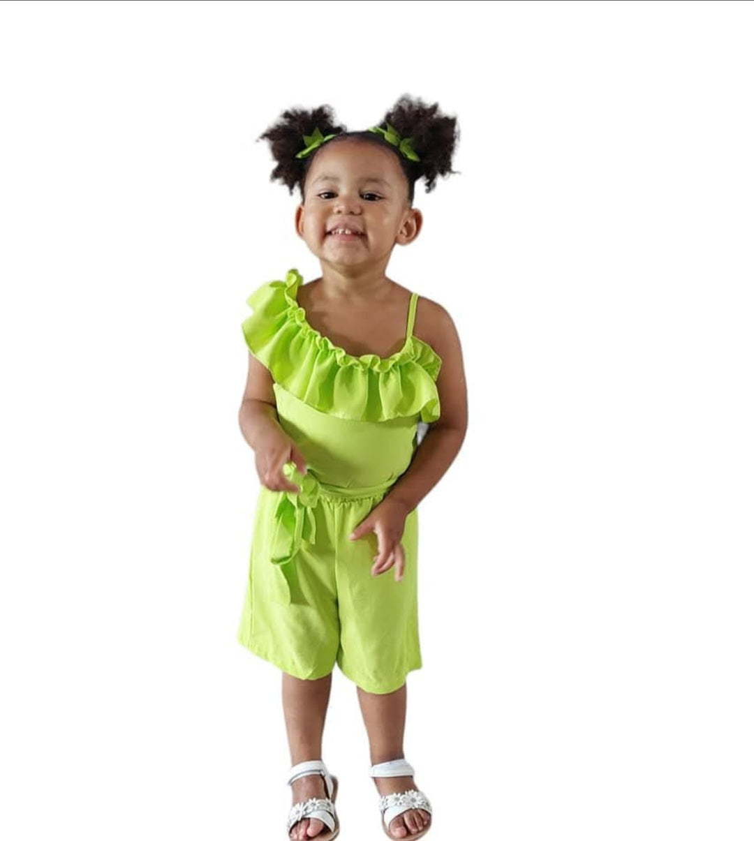 Girls lime play suit