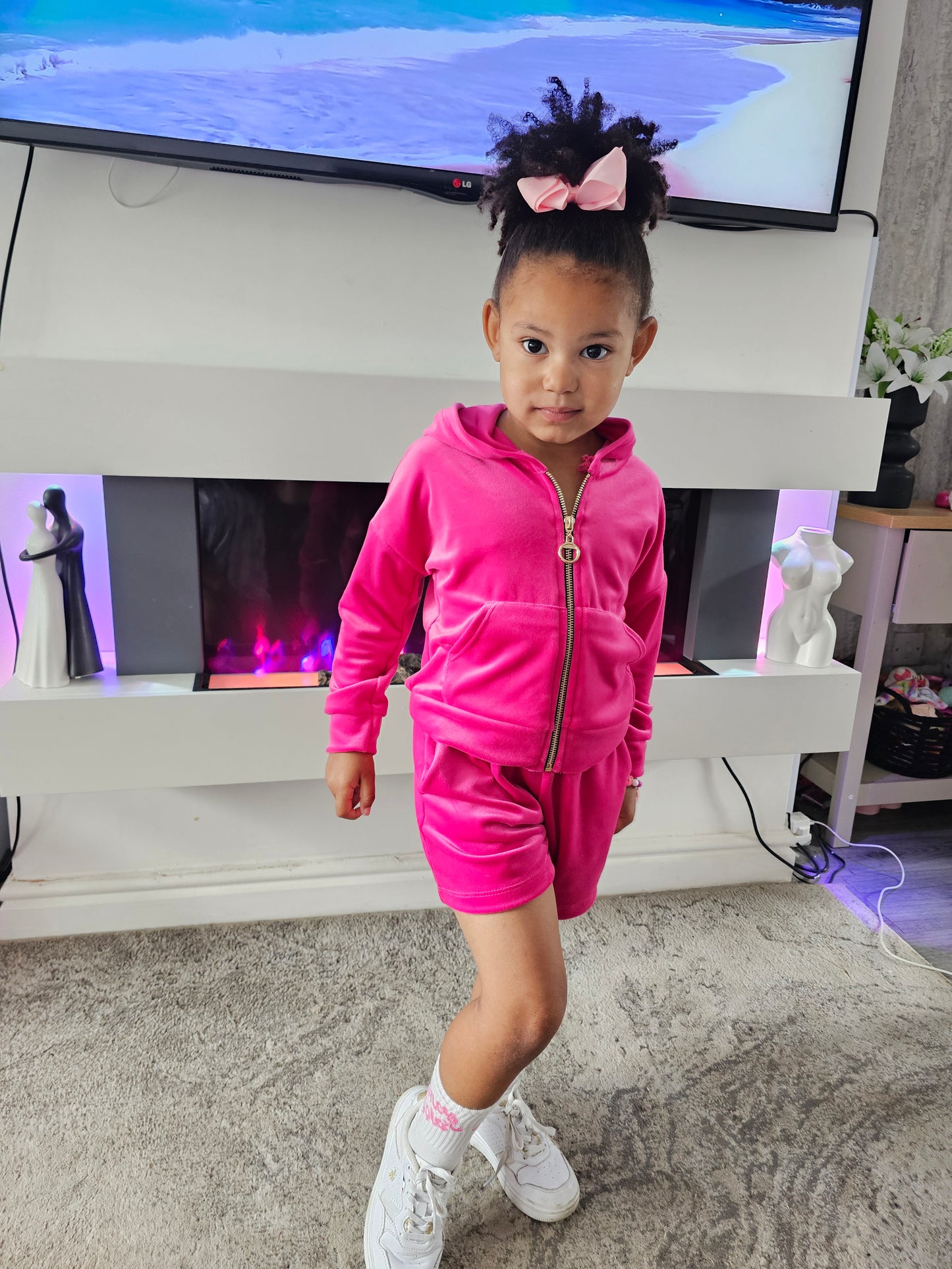 Hot pink juicy shorts set