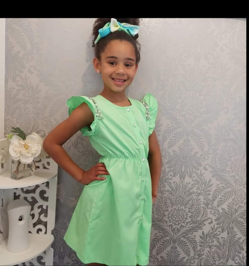 Girls lime dress