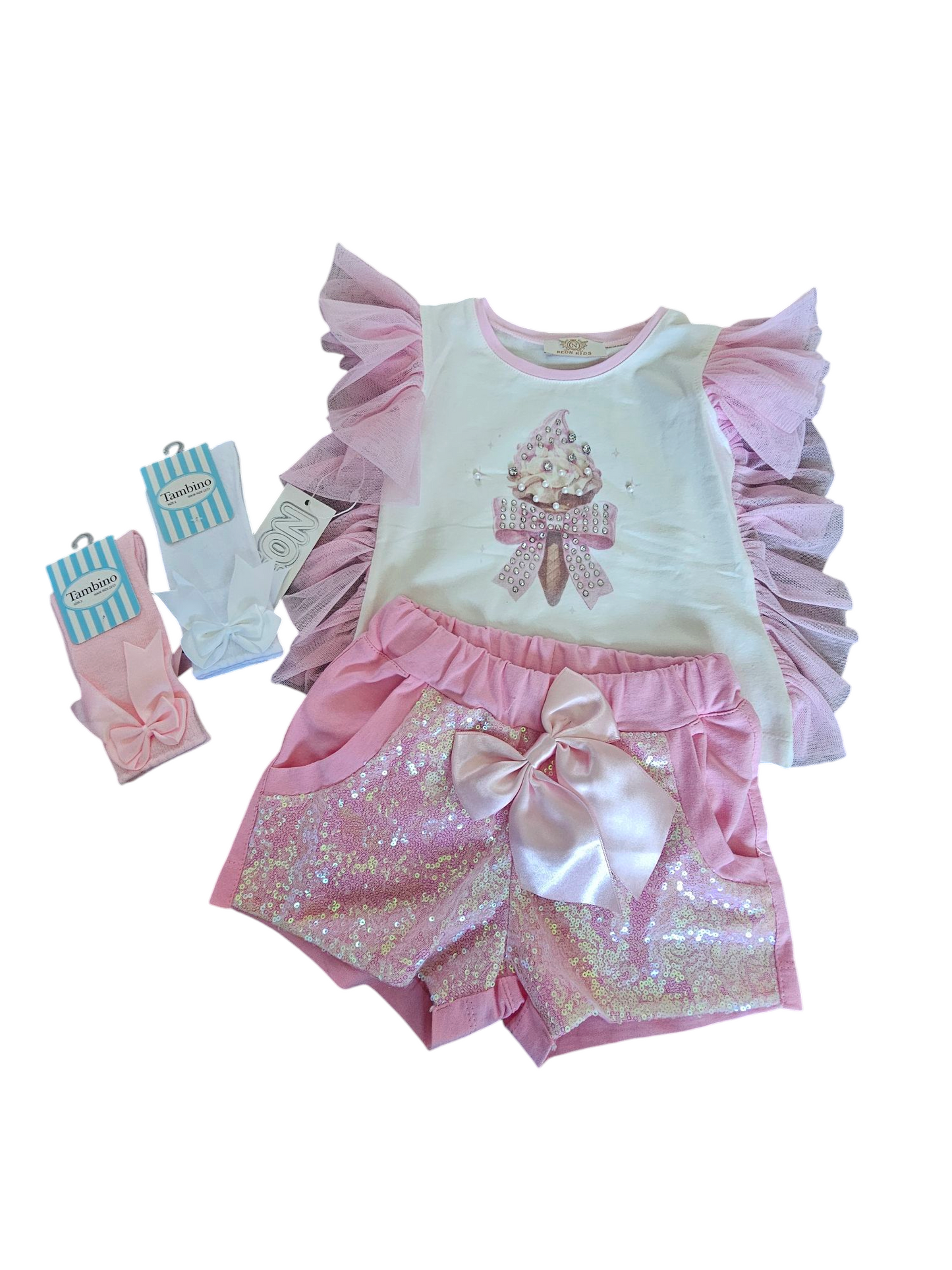 Pink ice cream set