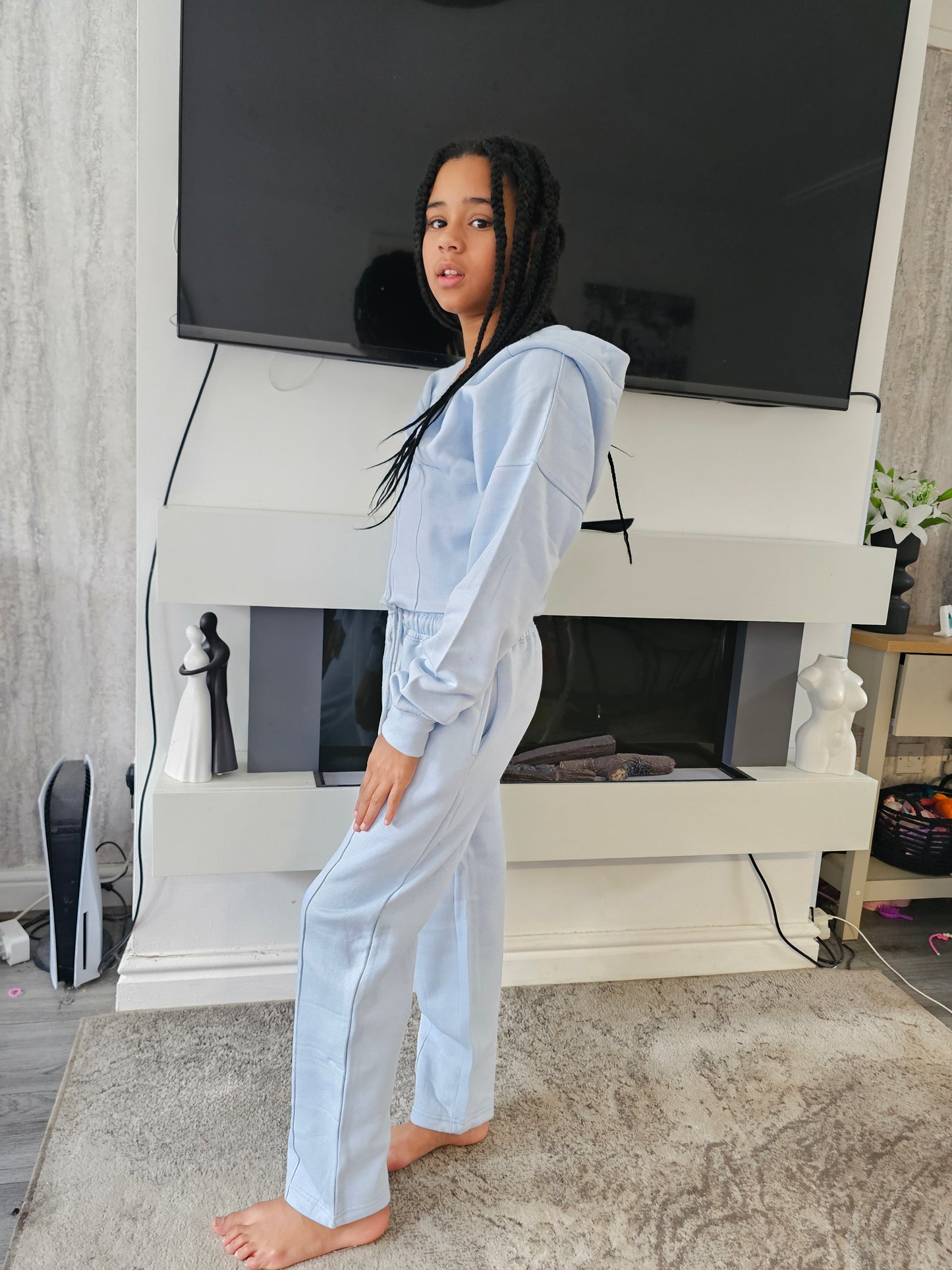 Blue lounge set size up if tall