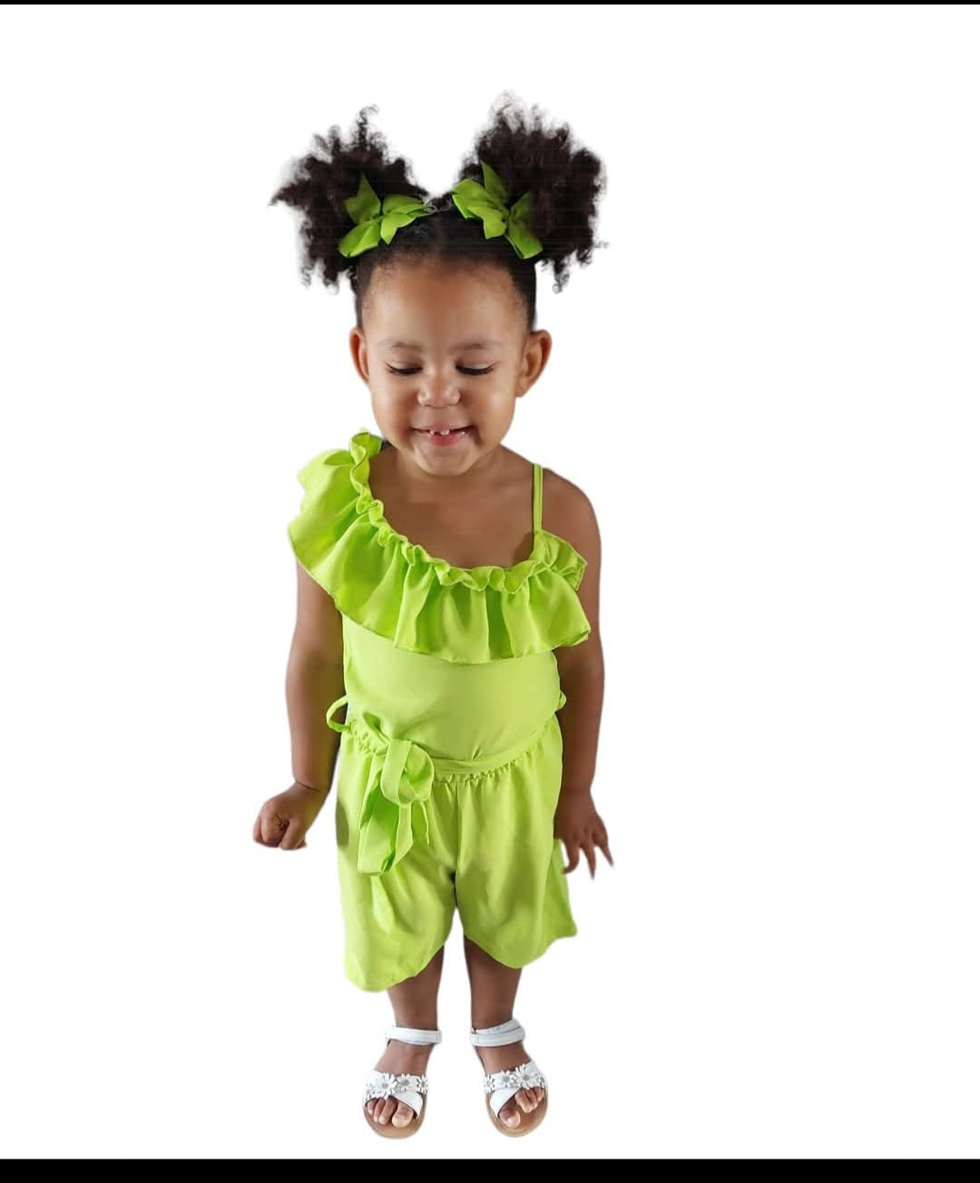 Girls lime play suit