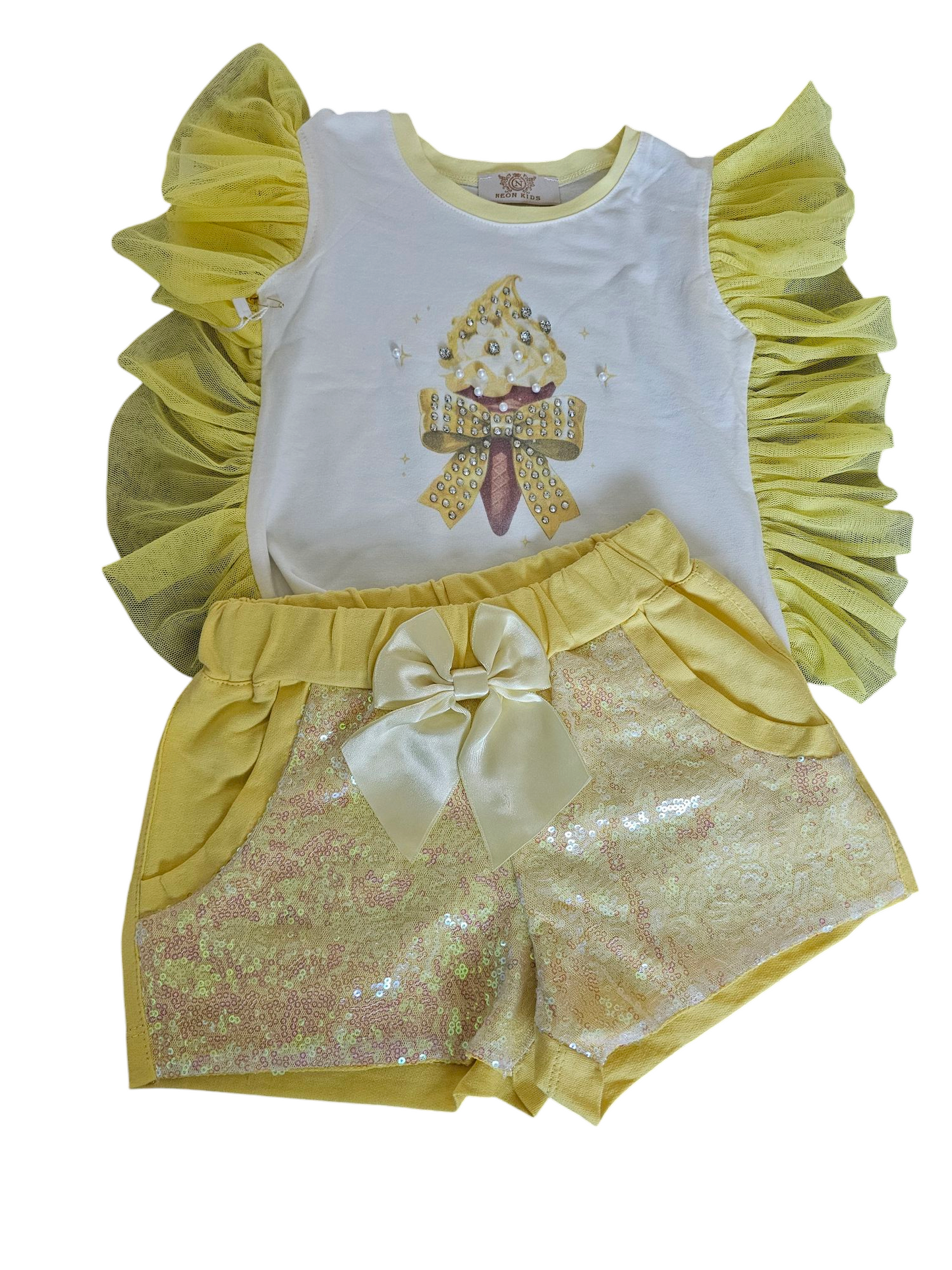 Yellow ice cream set