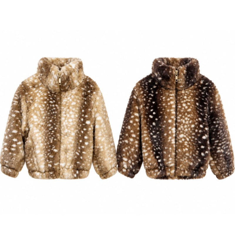 Bambi faux fur coat no hood one