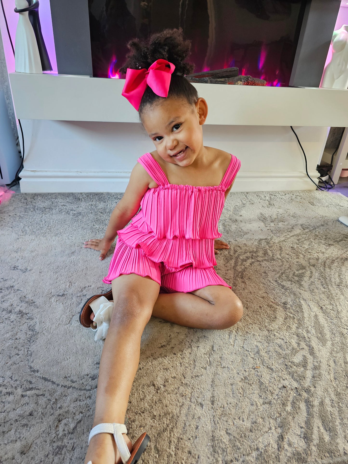 Pink rara short set