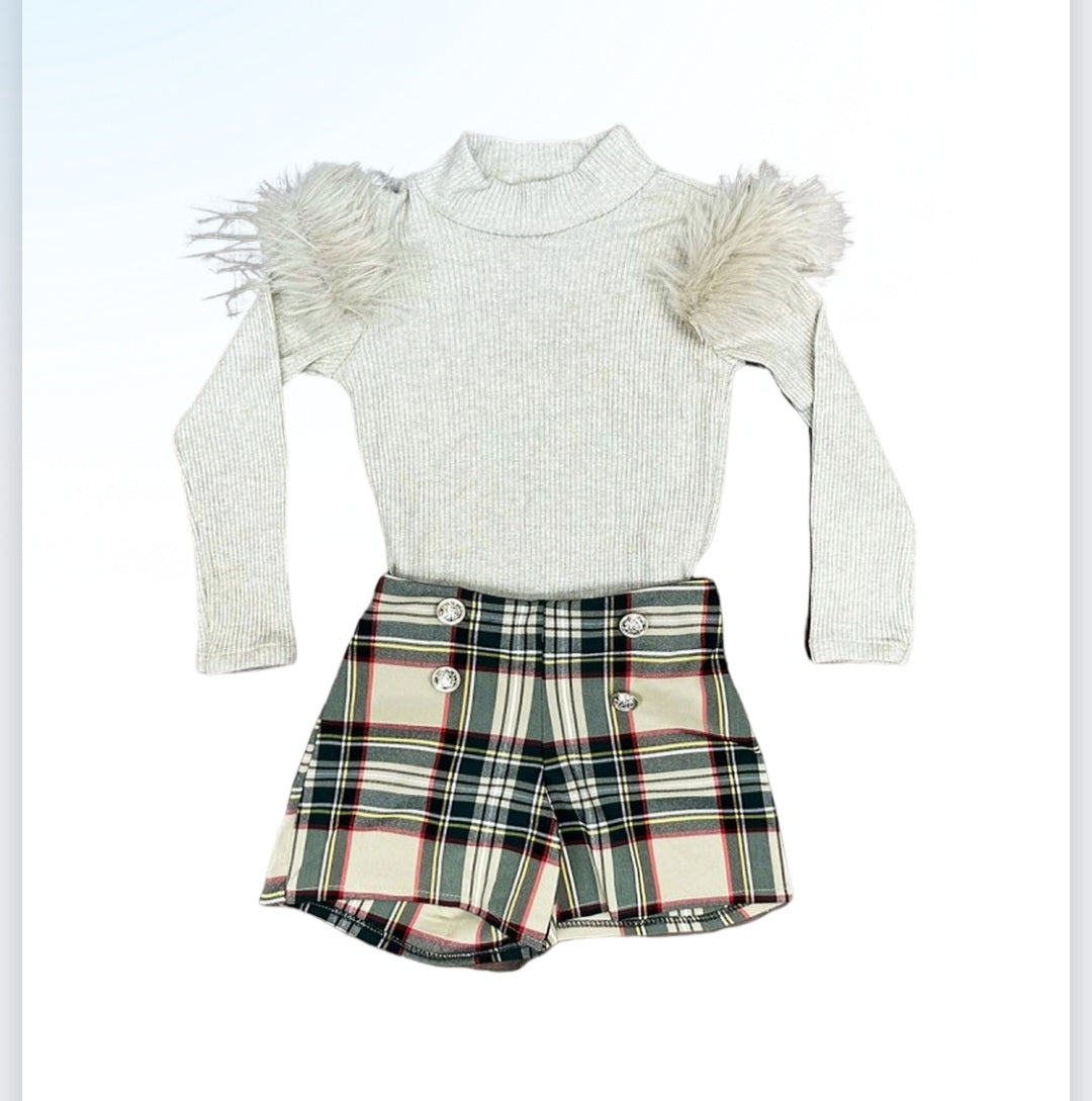 Girls tartan set