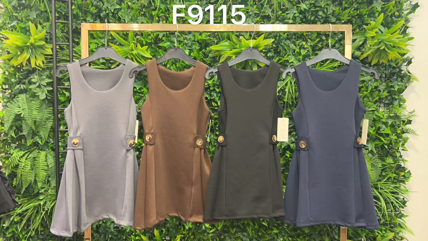 Grey willow pinafore set