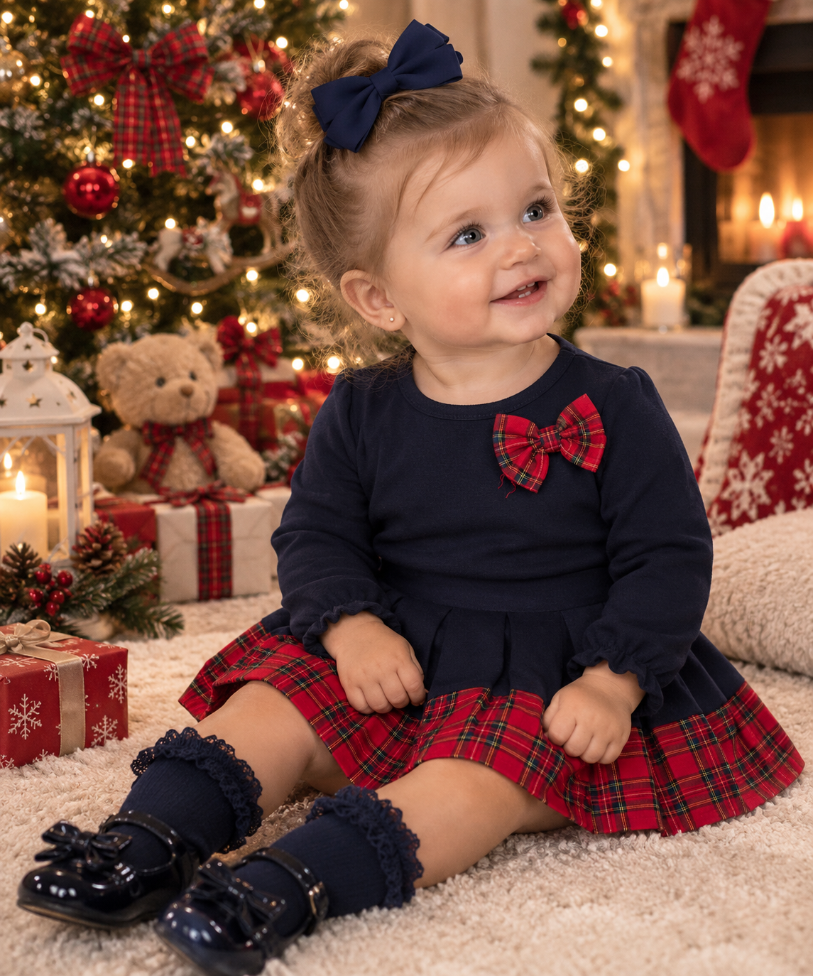 Blue tartan set