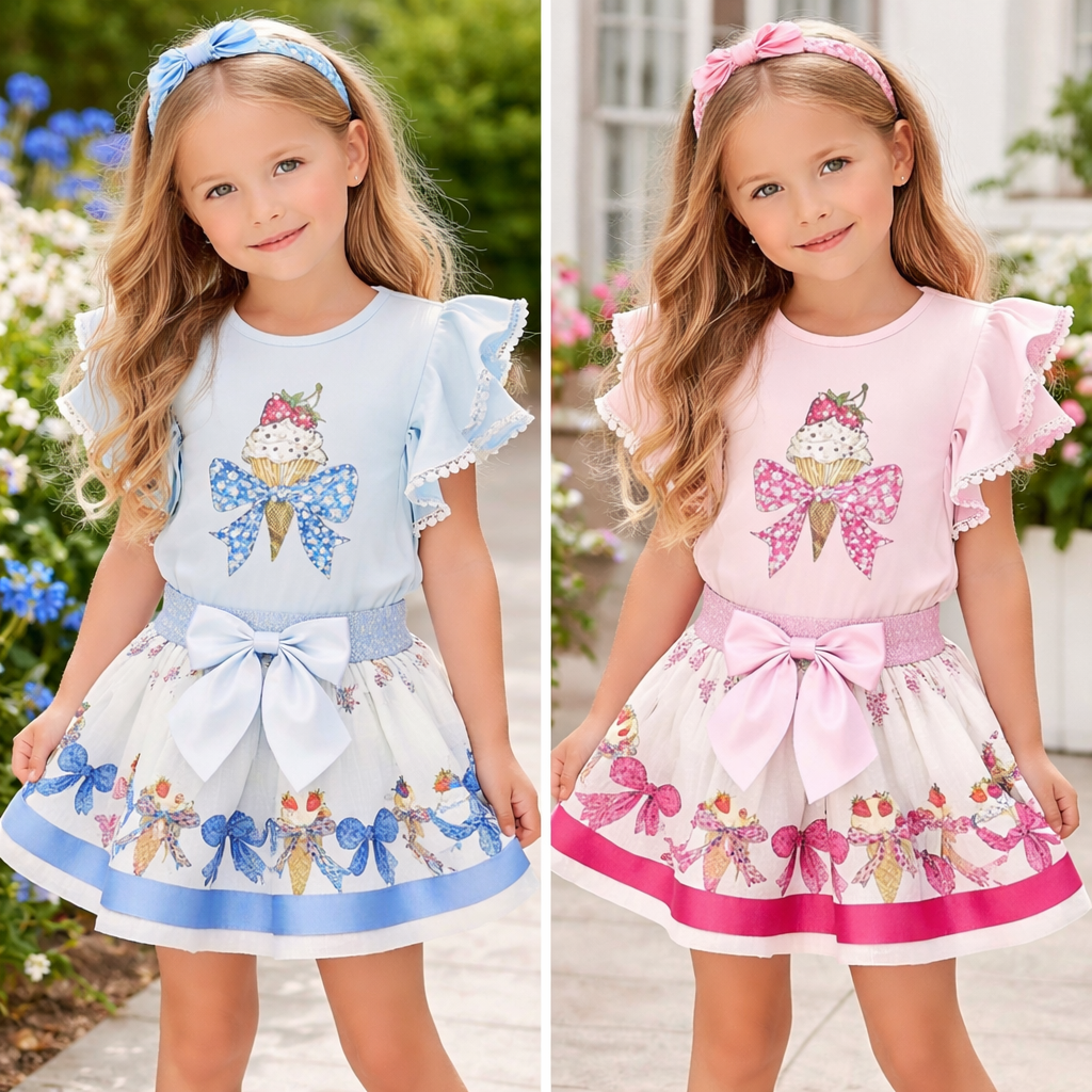 Emily ice cream skirt set