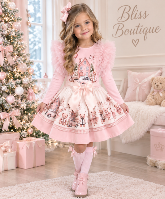 Pink teddy bear skiet set