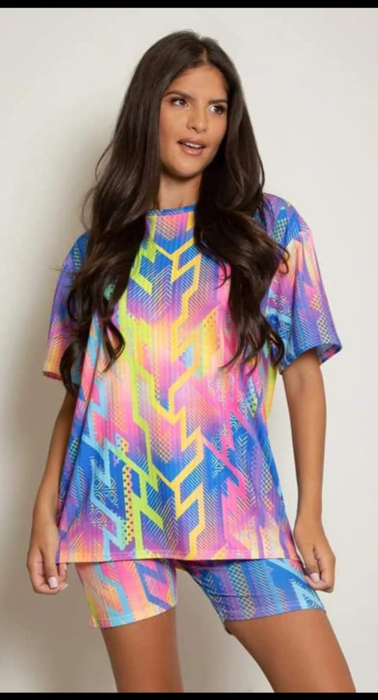Ladies oversized shorts set