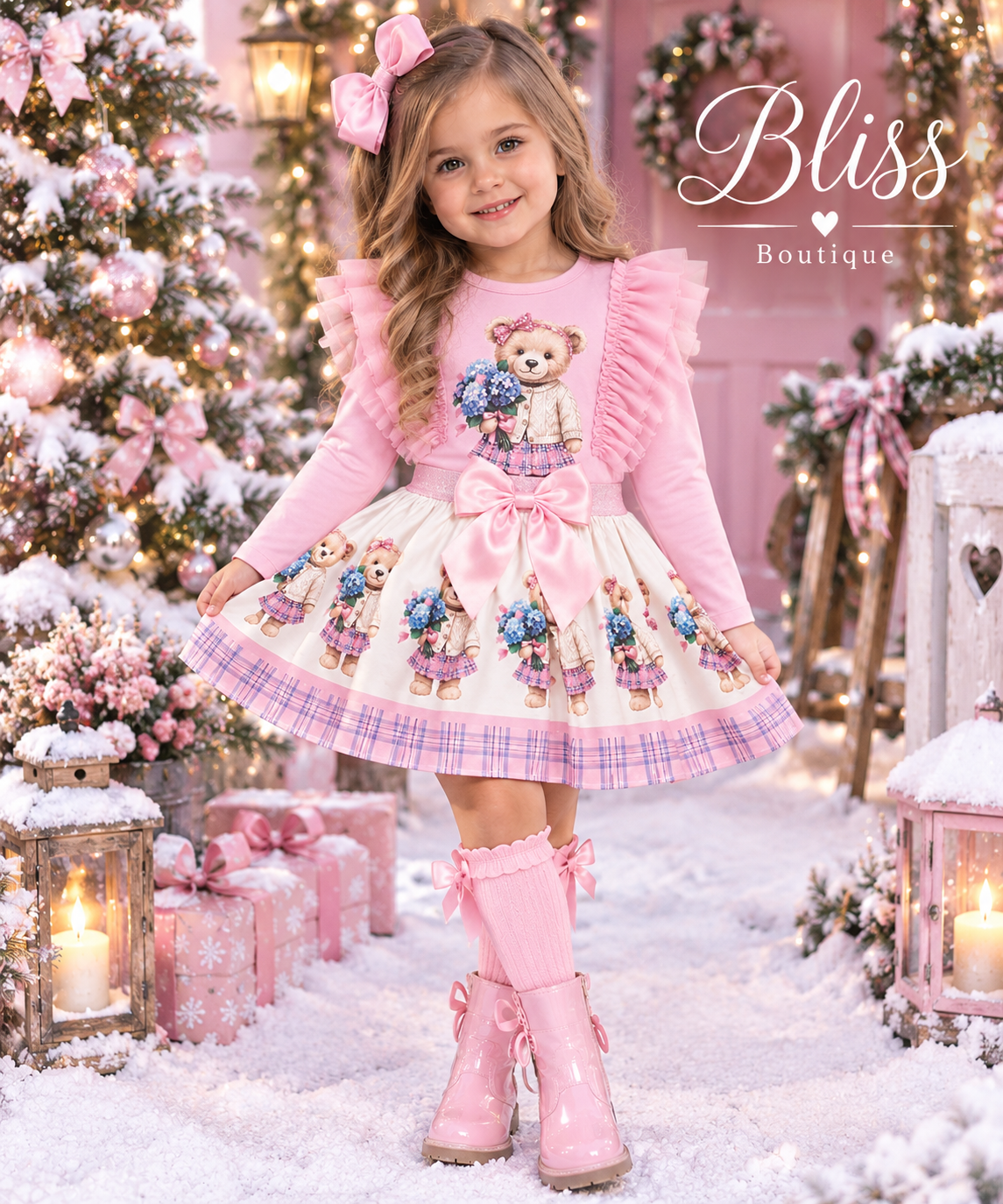 Rosalina pink skirt set