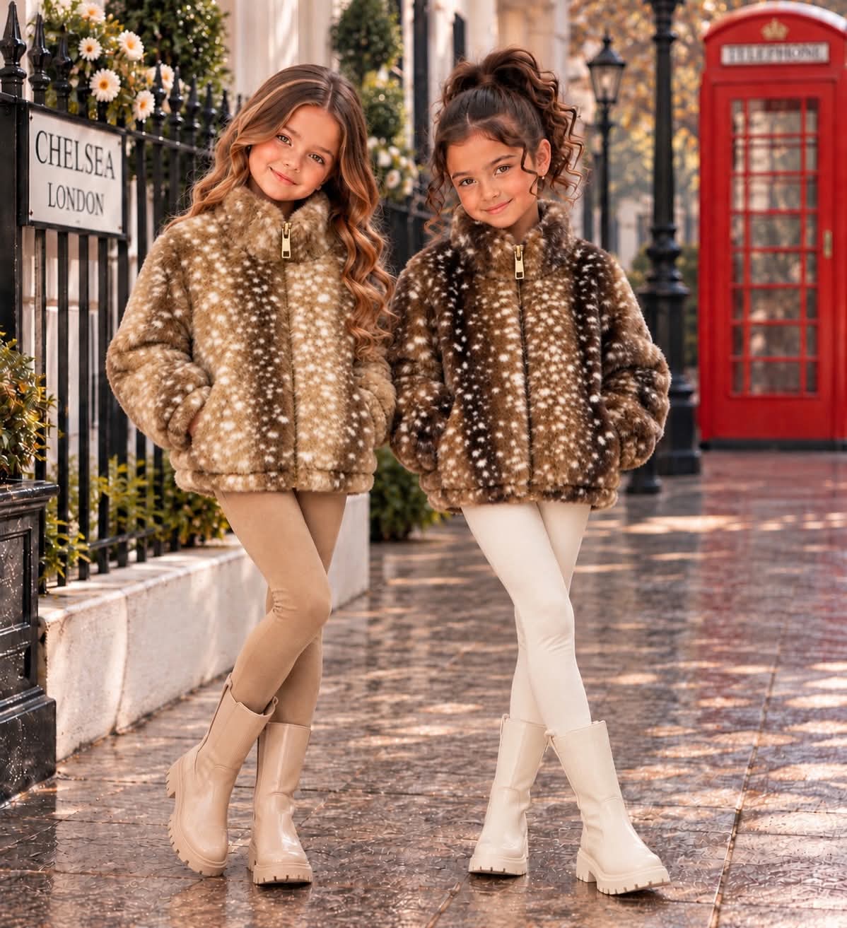 Bambi faux fur coat no hood one
