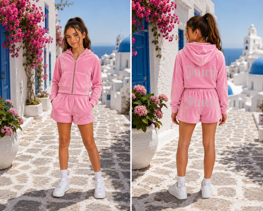 Baby pink juicy set
