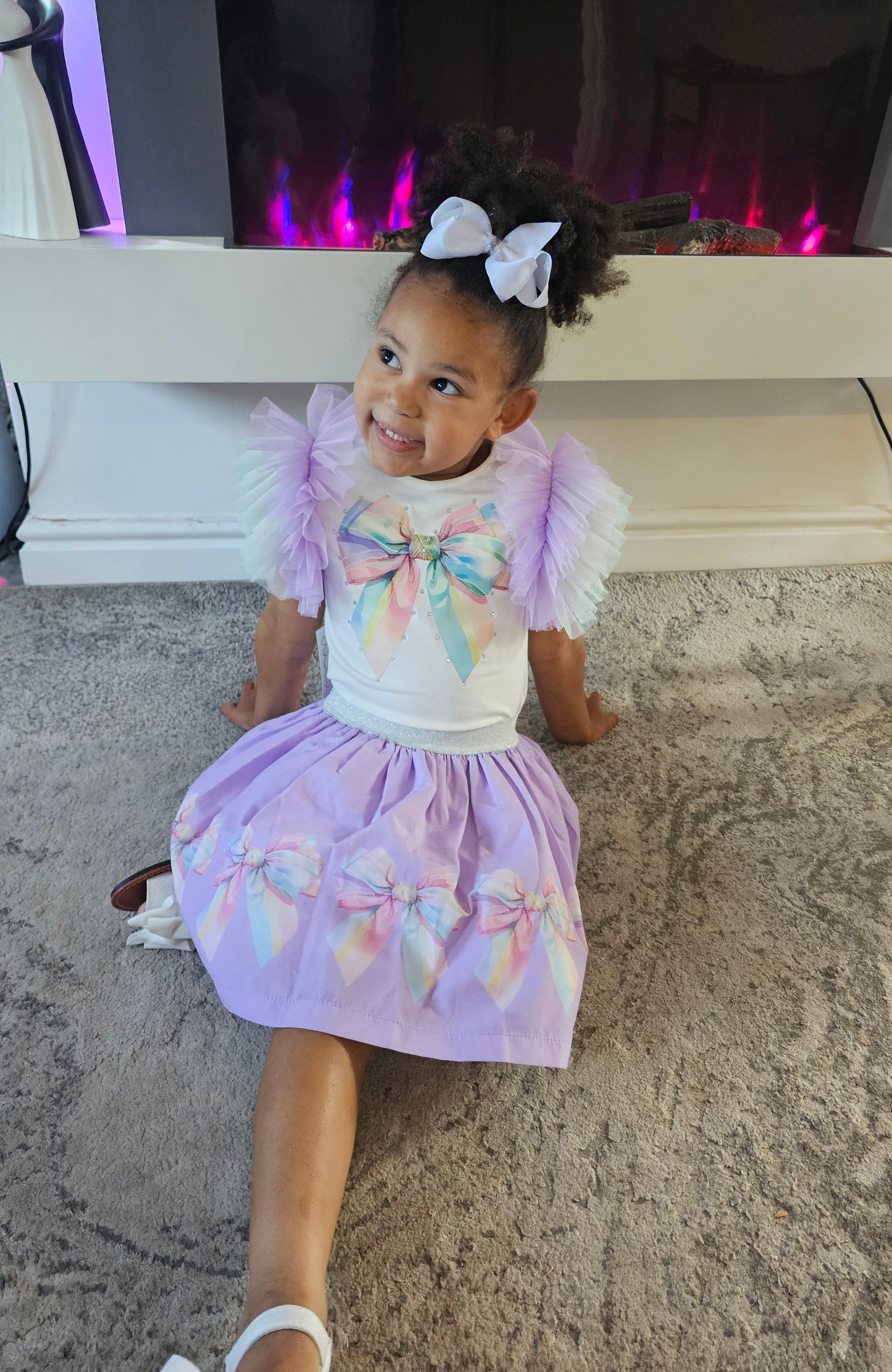 Lilac tiana skirt set