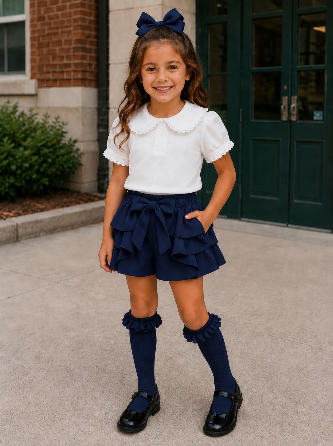 Pre order bliss ruffle school shorts