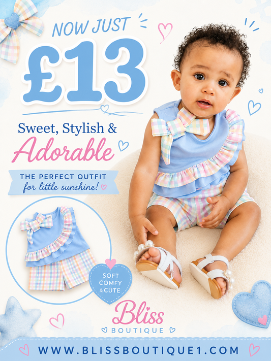Blue romero shorts set