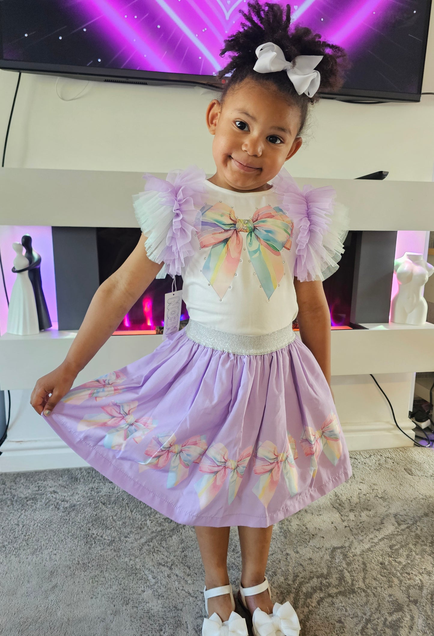 Lilac tiana skirt set