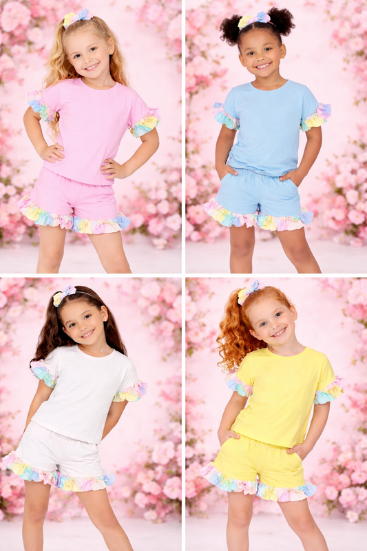 Kayla shorts set with scrunchy bobble smaller fitting size up