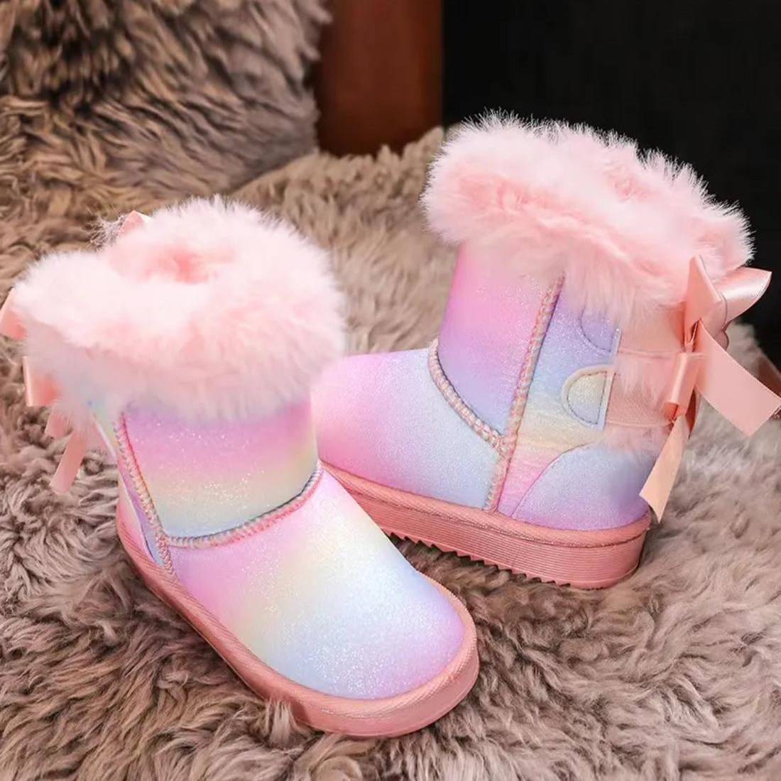 Unicorn Bow Sheepskin Suede Boots infant 8/12