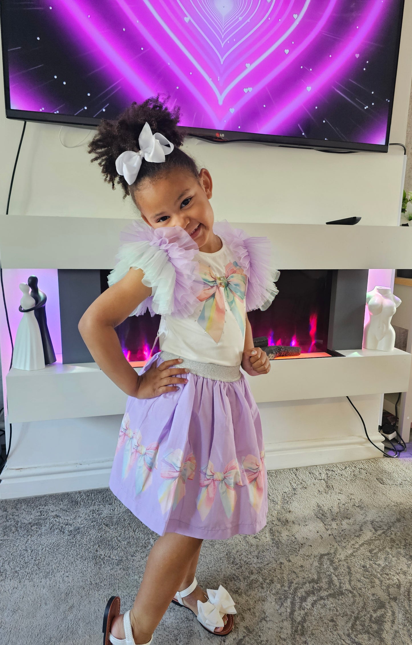 Lilac tiana skirt set