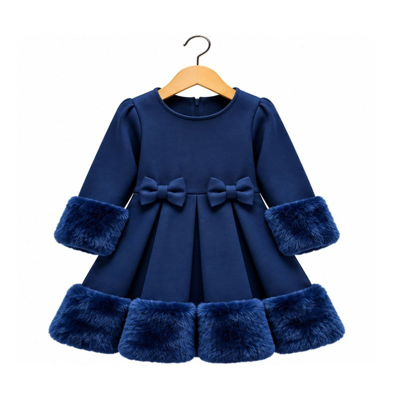 Elena faux fur dress