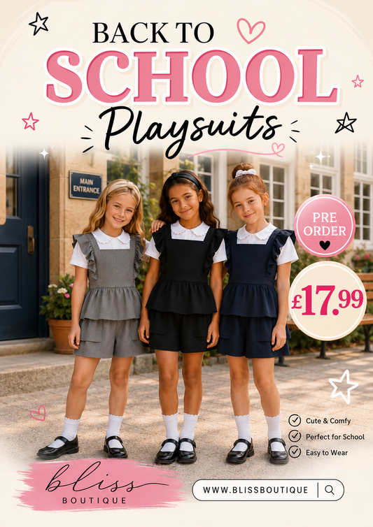 Pre order Ella school playsuit