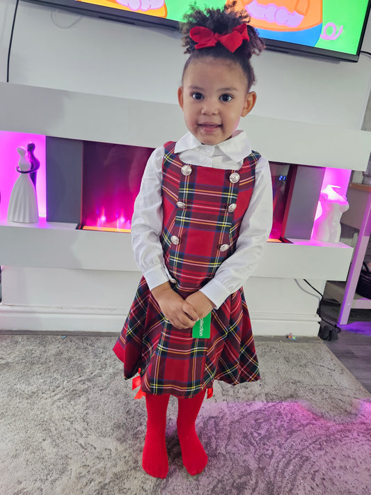 Red tartan dress