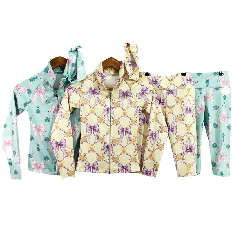 Mint Lulu bow cycling set