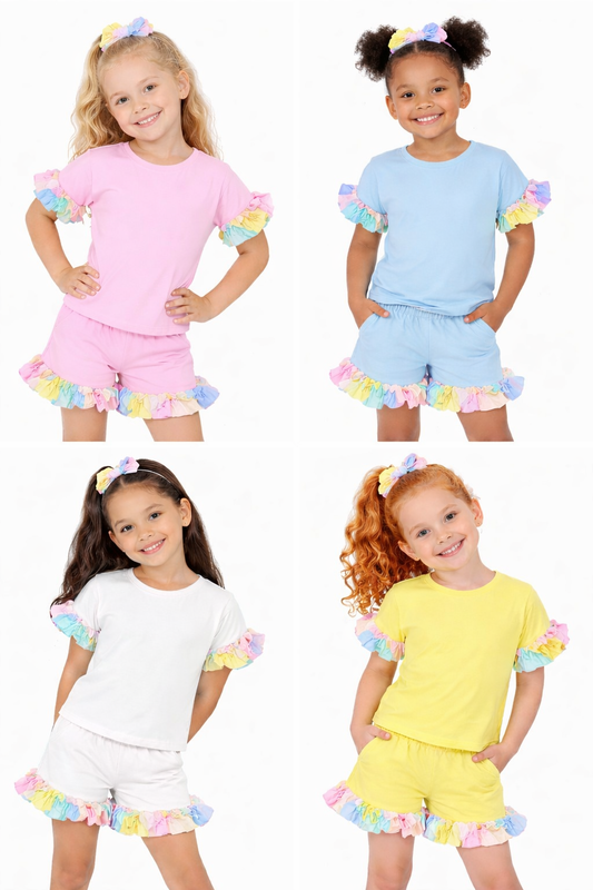 Kayla shorts set with scrunchy bobble