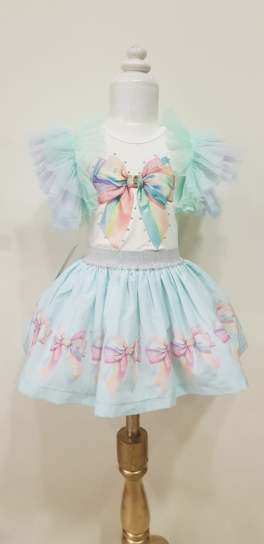 Mint tiana skirt set