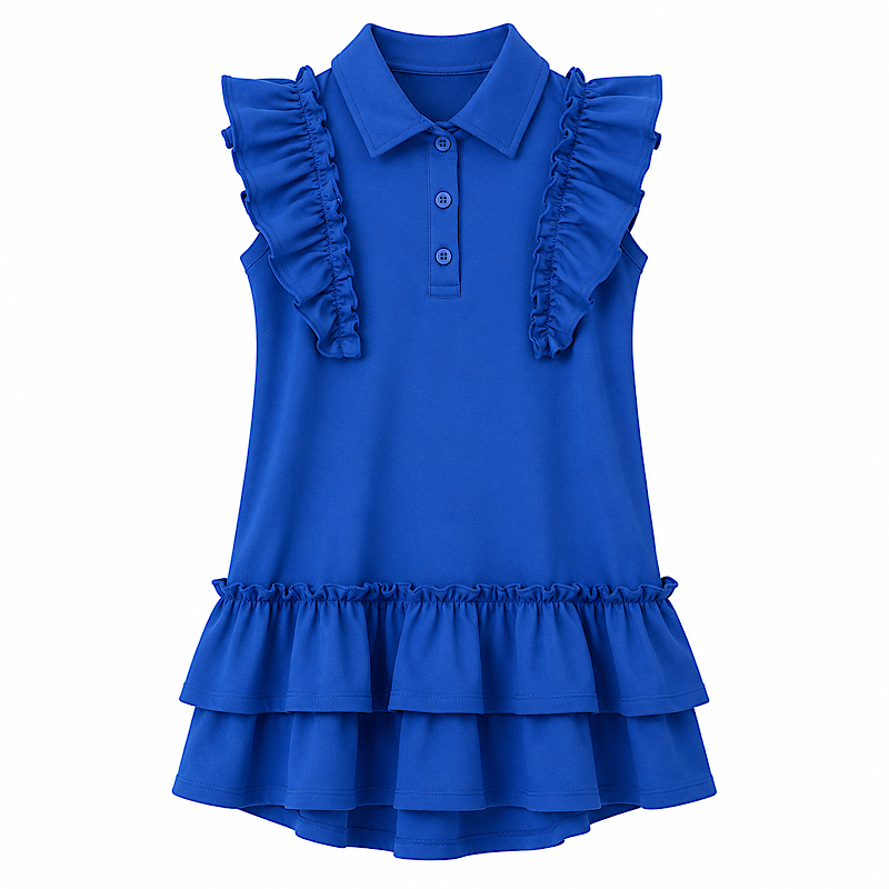 Blue ruffle dress