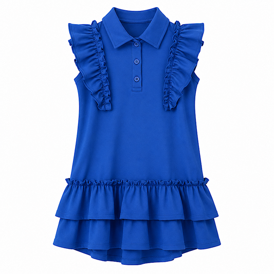 Blue ruffle dress