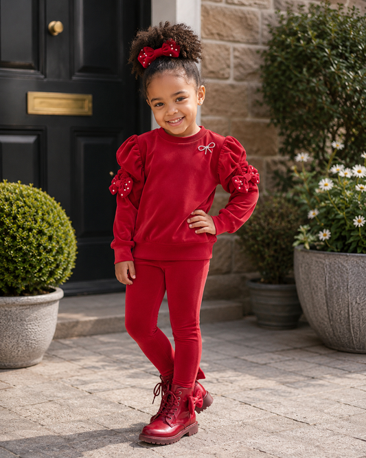 Red velour lounge