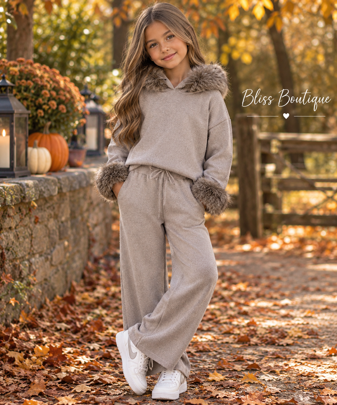 Estrella faux fur lounge set