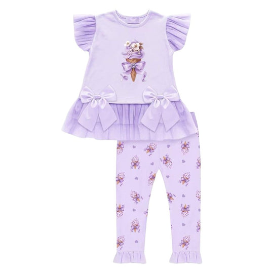 Girls’ Lilac Ice Cream Tulle Legging Set 1-8 Years