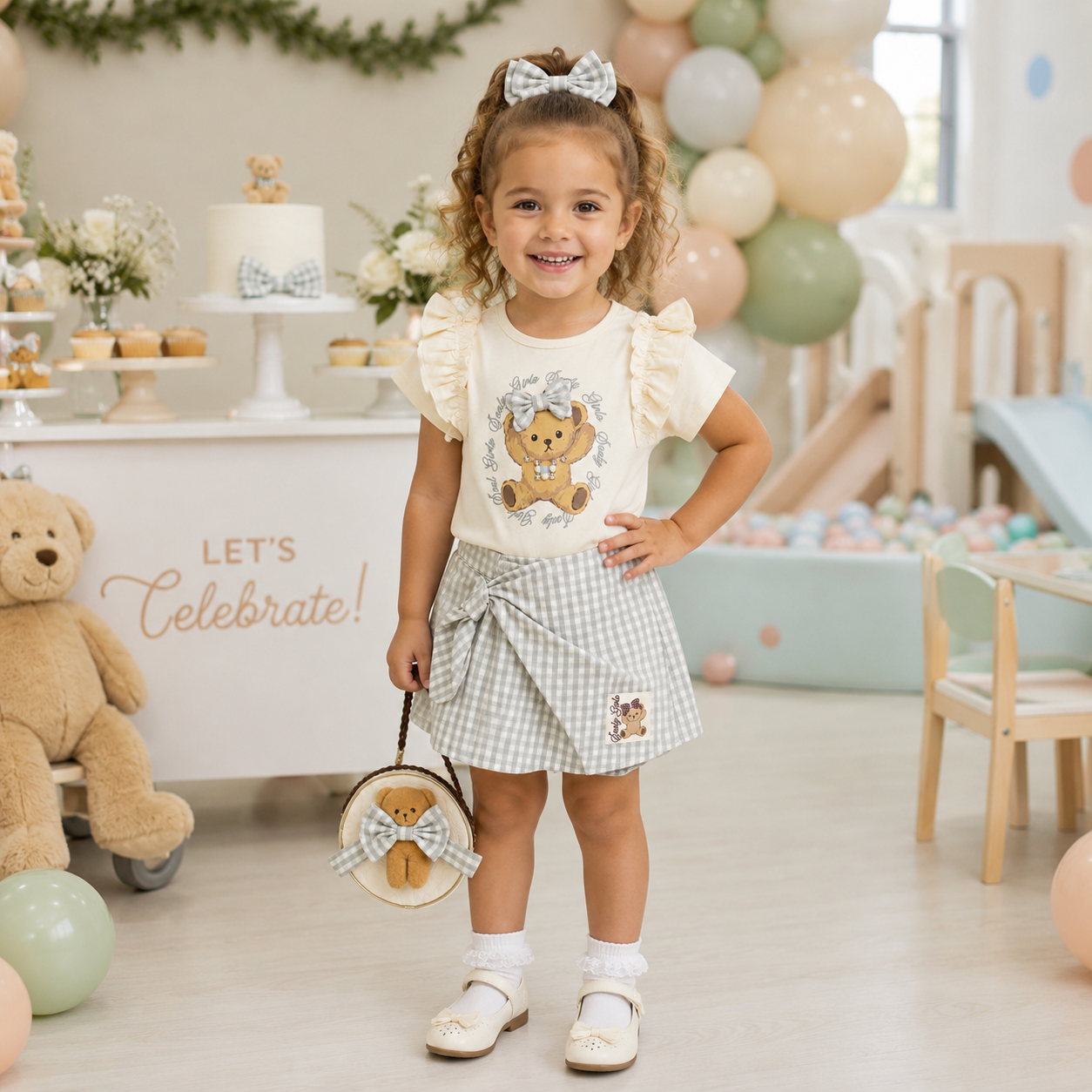 Teddy skort set and bag