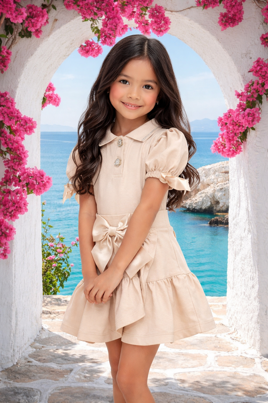 Rosa beige skort set