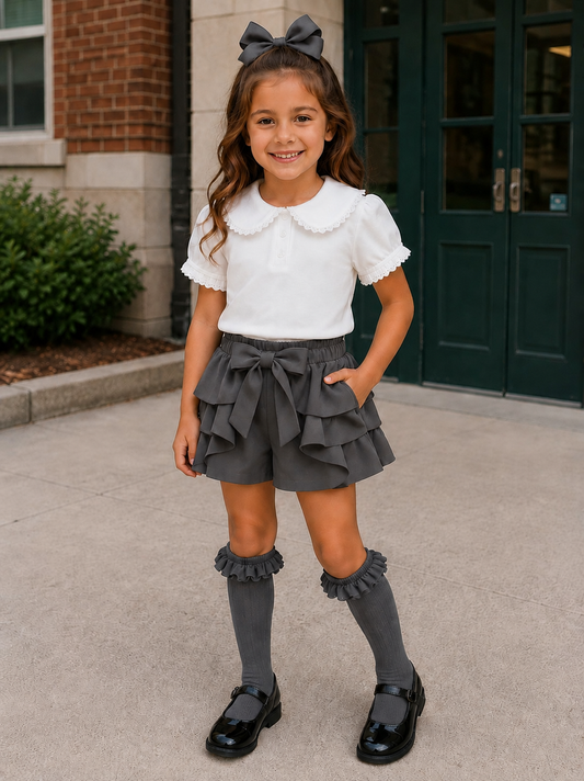 White melia polo top