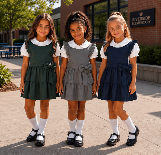 Pre order. Daniella 2 peice school dress and shirt