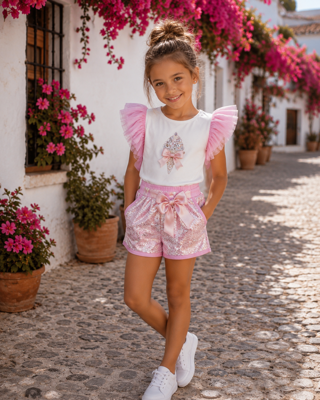 Pink ice cream set